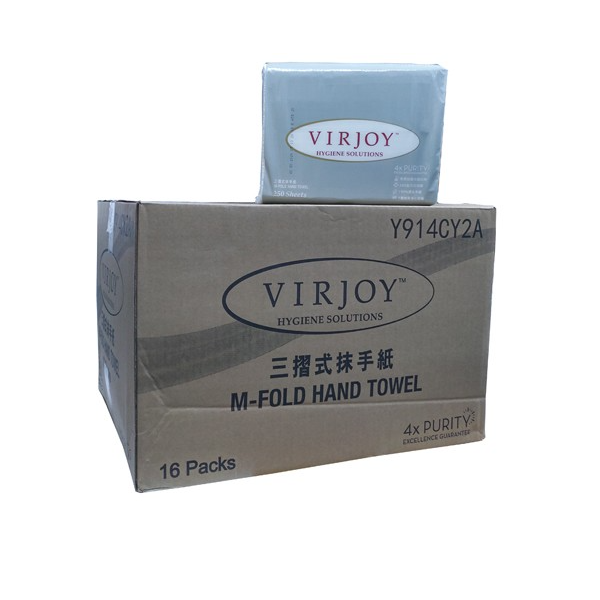 VIRJOY M-FOLD TOWEL SILVER PACKING 250'S