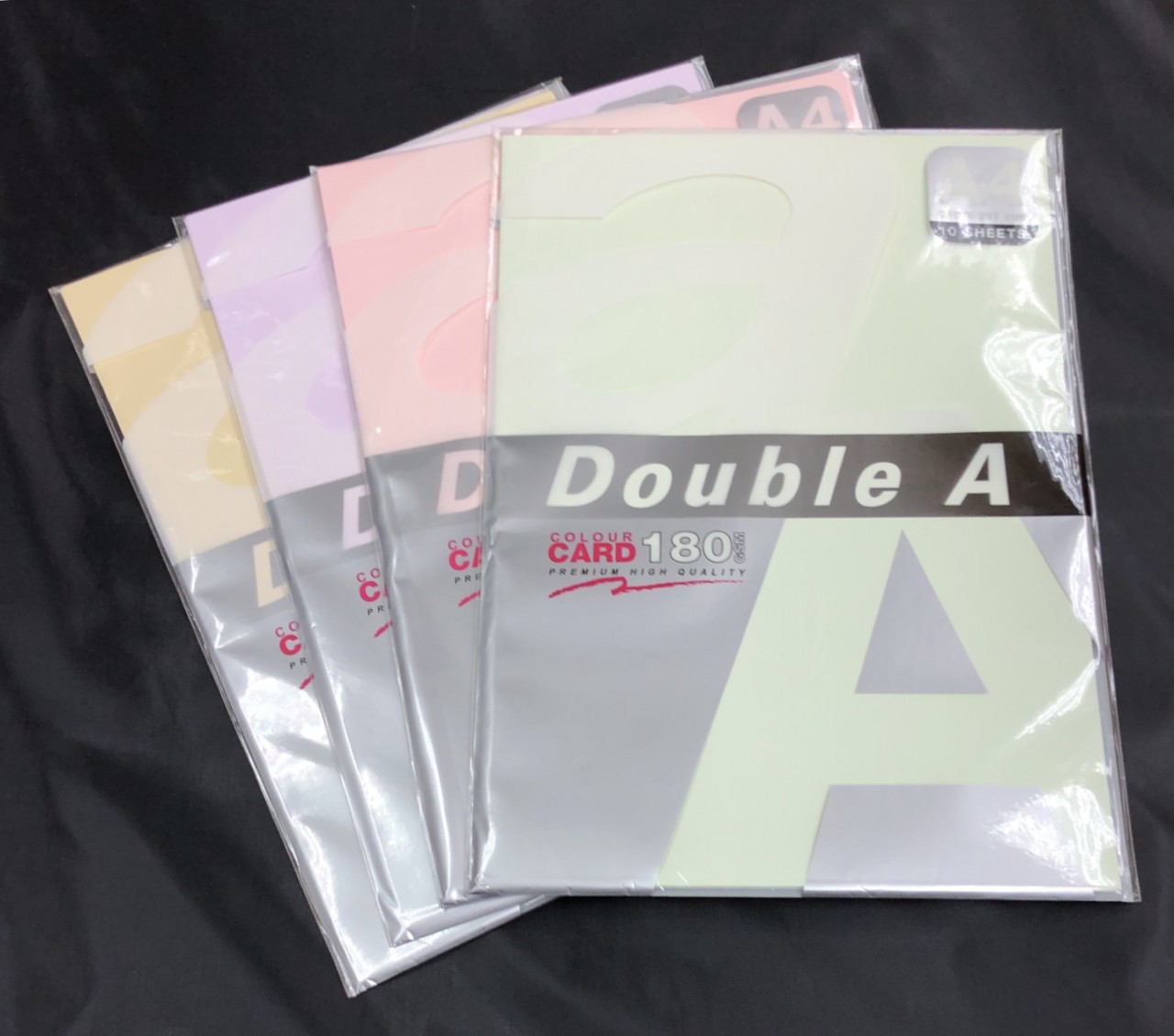 【售完即止】DOUBLE A 條紋色咭 A4 180GSM / 10張 / 粉紅