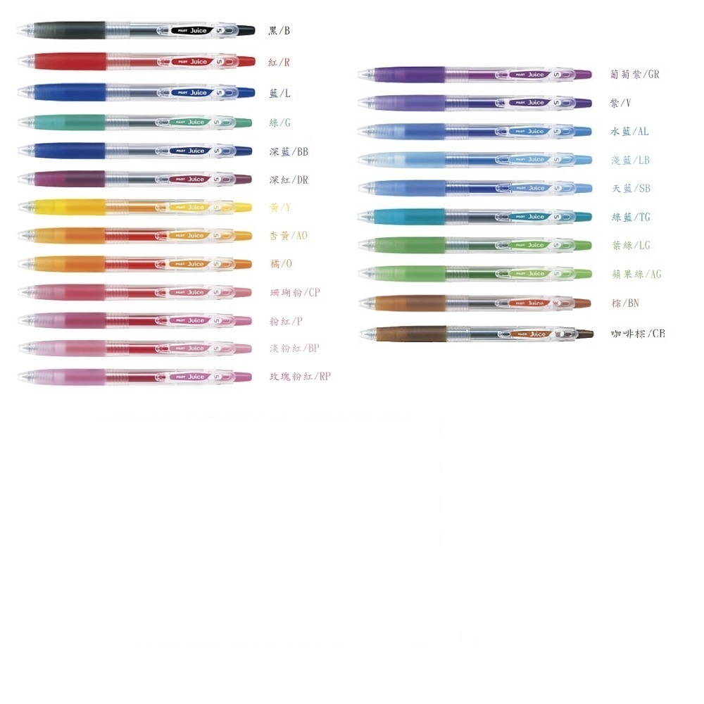 PILOT LJU-10UF JUICE ROLLER-BALL GEL PEN 0.38MM