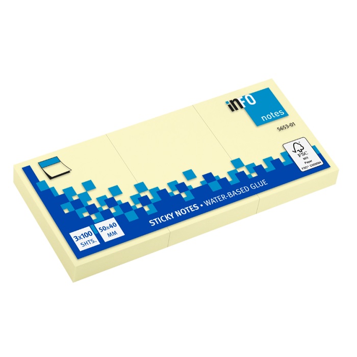 INFO 黃色便利貼 1.5" X 2"