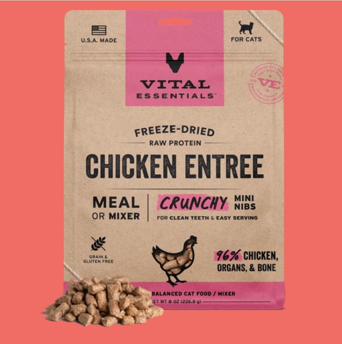 VITAL ESSENTIALS 凍乾肉粒雞肉配方主食糧 (貓用) (8 oz /12 oz)