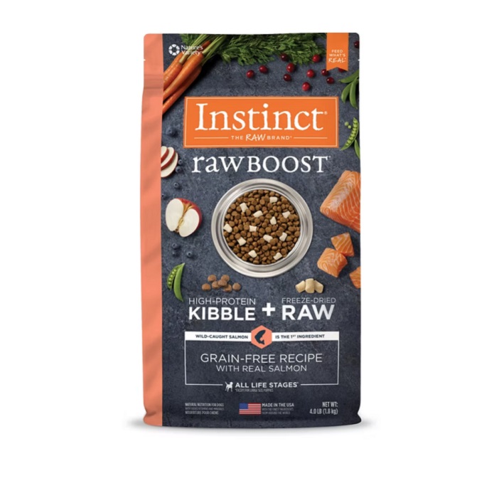 INSTINCT RAW BOOST SALMON DRY DOG FOOD (4 lbs/ 19 lbs)
