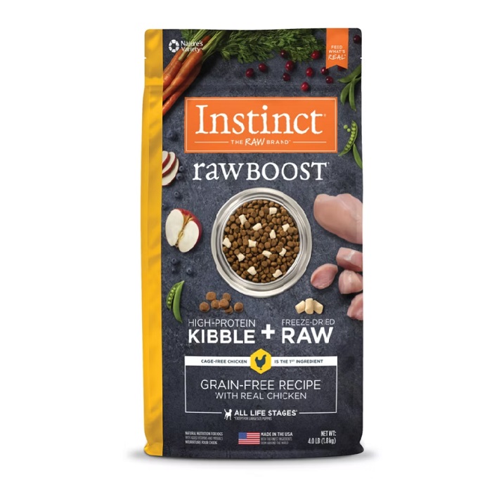 INSTINCT RAW BOOST CHICKEN DRY DOG FOOD (4 lbs/ 21 lbs)