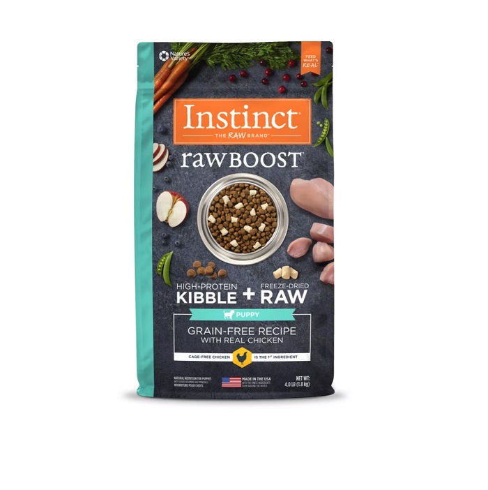 INSTINCT RAW BOOST 生肉無穀物幼犬雞肉乾糧 (4 lbs/10 lbs)