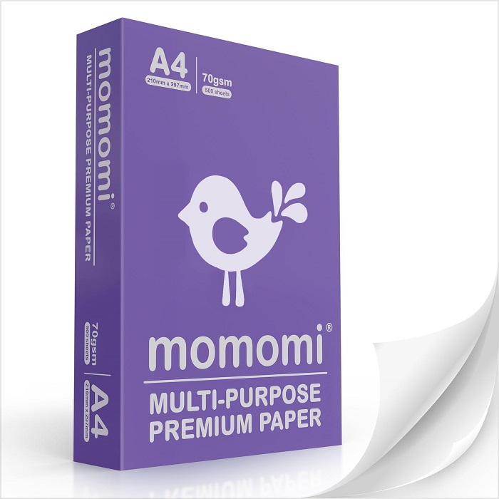 MOMOMI 白色影印紙 A4 70GSM 500張 X 5捻