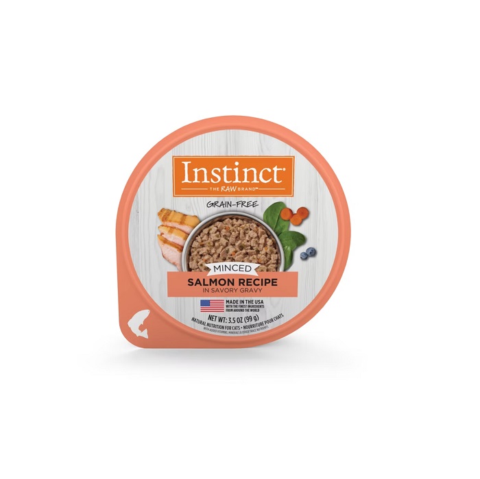 INSTINCT 免治杯杯三文魚貓用濕糧 3.5 oz 1 箱 (12 杯)