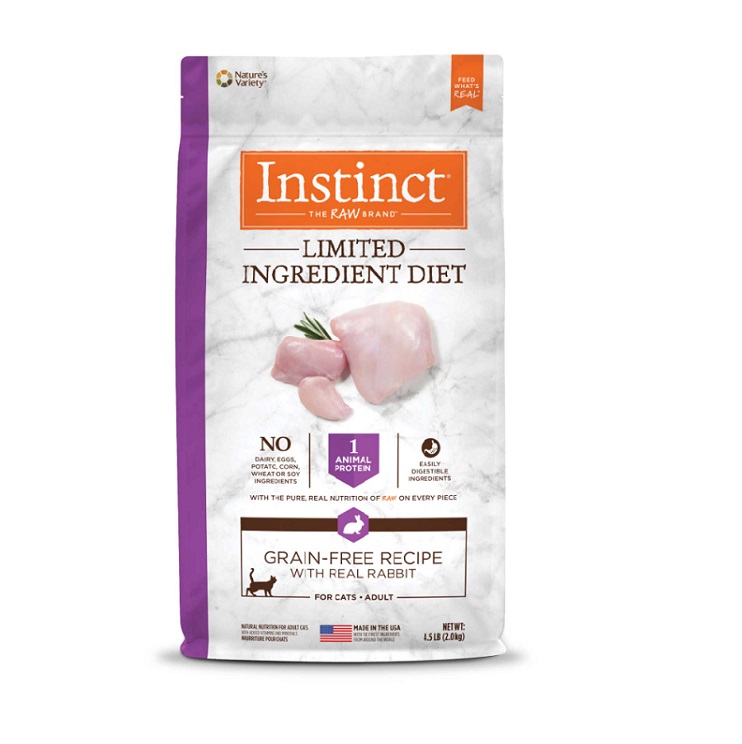 INSTINCT 單一蛋白兔肉貓用乾糧 (4.5 lbs/10 lbs)