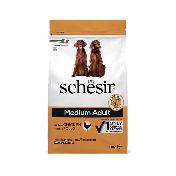 SCHESIR 天然雞肉中型成犬糧 (3kg /12kg)