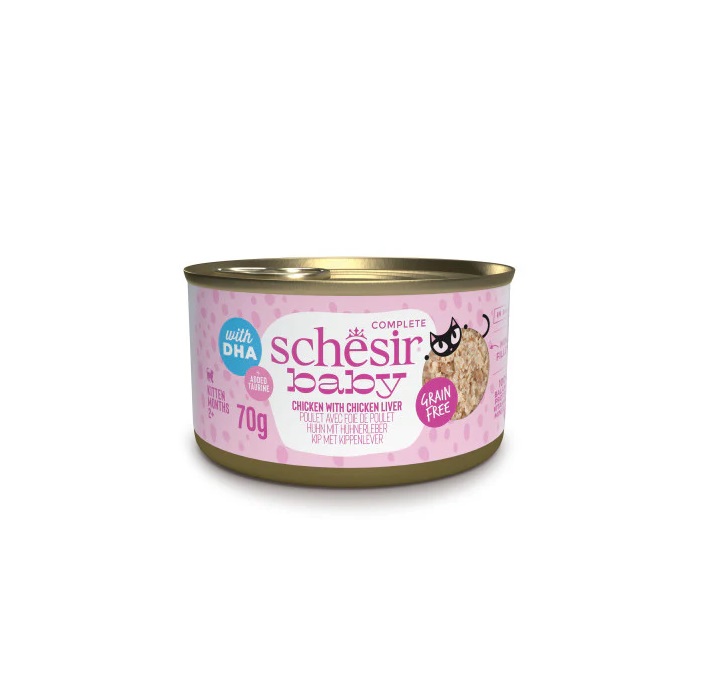 SCHESIR 幼貓系列雞肉&雞肝主食罐 70g