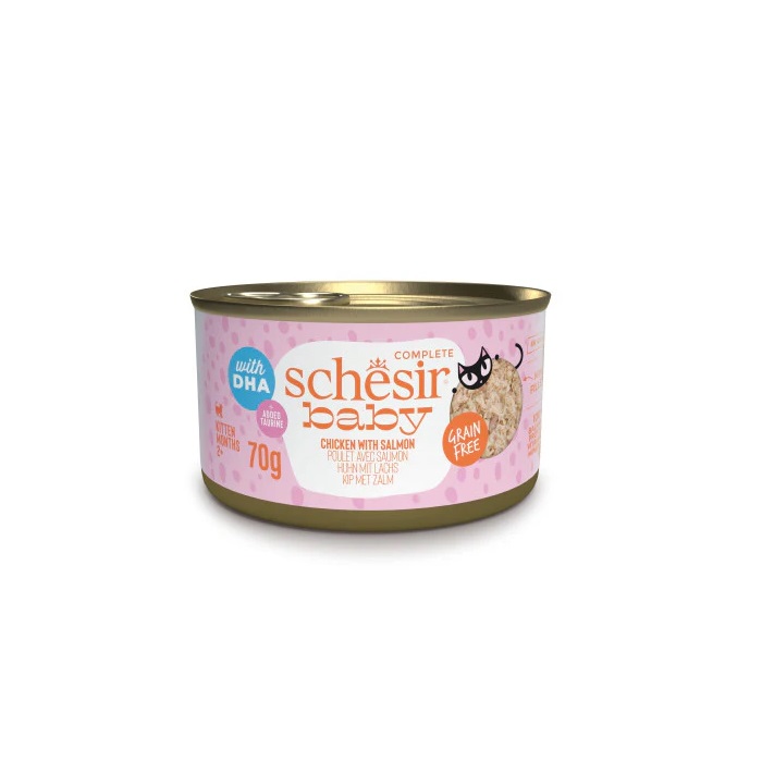 SCHESIR 幼貓系列雞肉&三文魚主食罐 70g