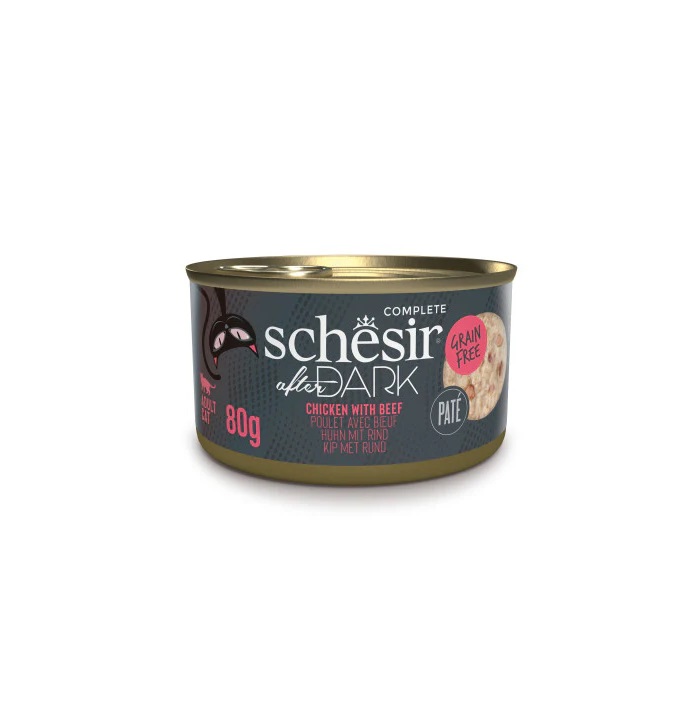SCHESIR CHICKEN WITH BEEF IN BROTH 80g IN CAN