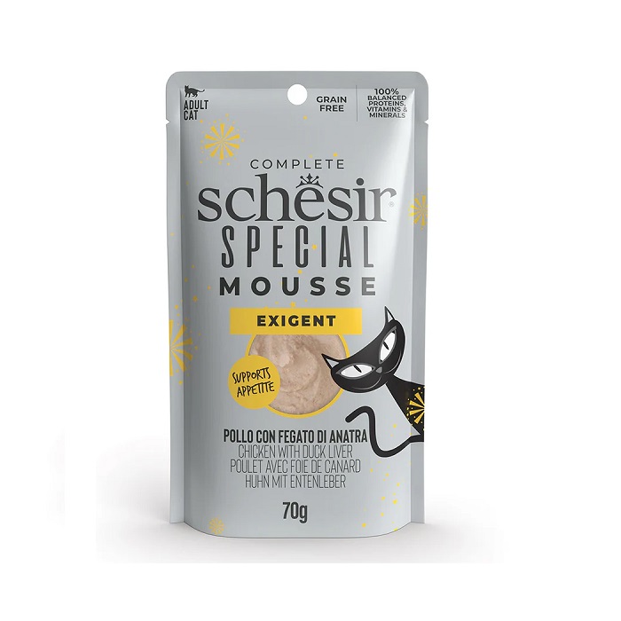 SCHESIR 鴨肝蛋乾主食濕糧包-適口精選 70g