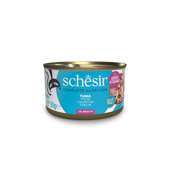 SCHESIR TUNA IN COOKING WATER CAT FOOD 85g