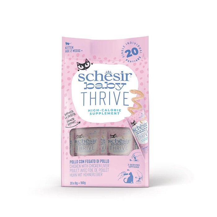 SCHESIR CHICKEN WITH CHICKEN LIVER IN CREAM 20x8g IN POUCH