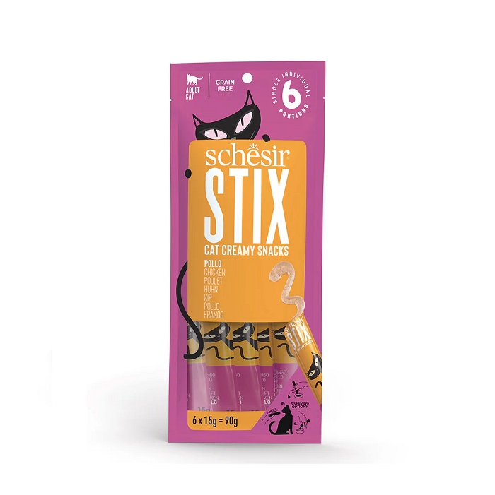 SCHESIR STIX 無穀貓條雞肉口味 6x15g