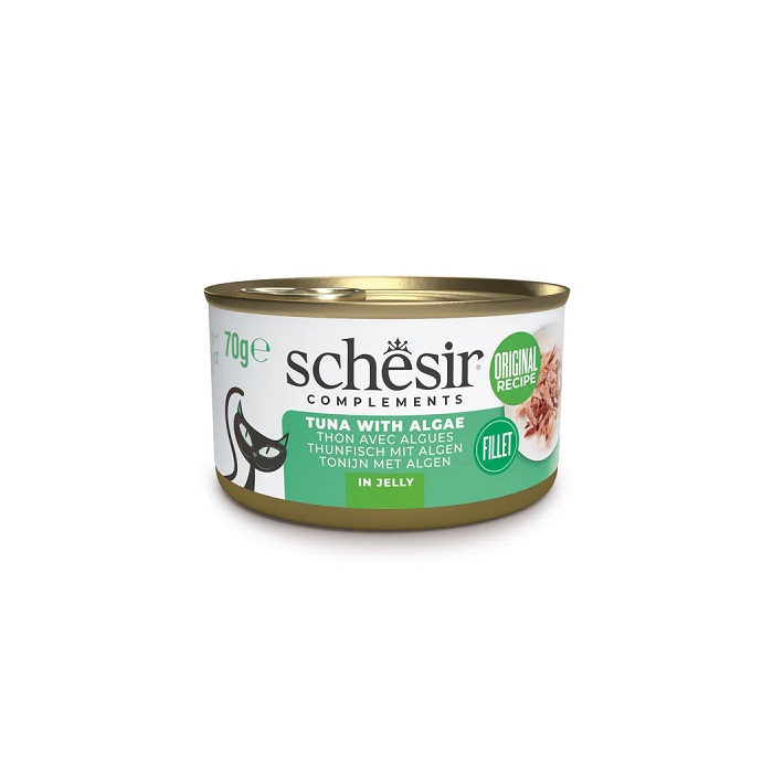 SCHESIR 全天然吞拿魚海藻飯貓罐頭 70g