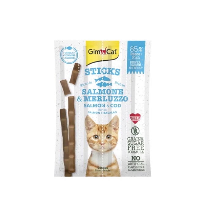 GIMBORN GIMCAT 三文魚及鱒魚味貓肉條 4pcs