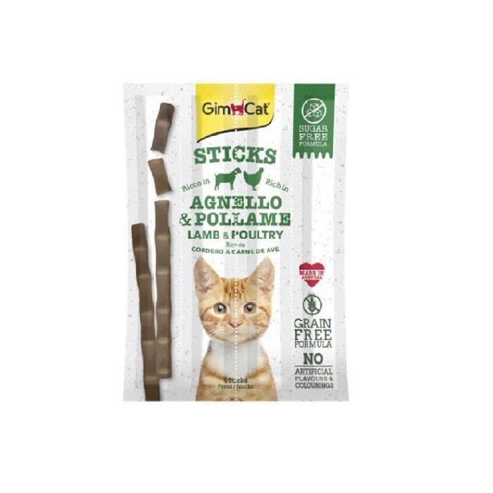 GIMBORN GIMCAT 無穀物羊肉家禽肉條 4pcs