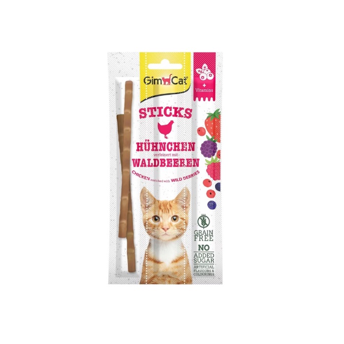GIMBORN GIMCAT 雞肉野莓維他命貓肉條 3pcs