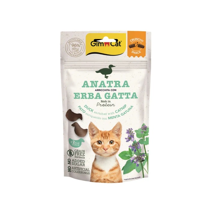 GIMBORN GIMCAT GRAIN-FREE CRISPY DUCK MEAT CATNIP SNACK 50g