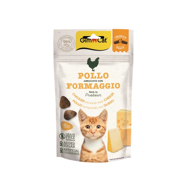 GIMBORN GIMCAT GRAIN-FREE CRISPY CHICKEN AND CHEESE SNACK 50g