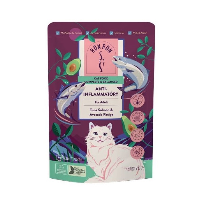 RON RON 吞拿三文魚牛油果成貓主食包 75g