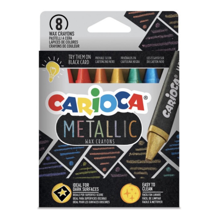 CARIOCA 三角金屬色蠟筆 8色