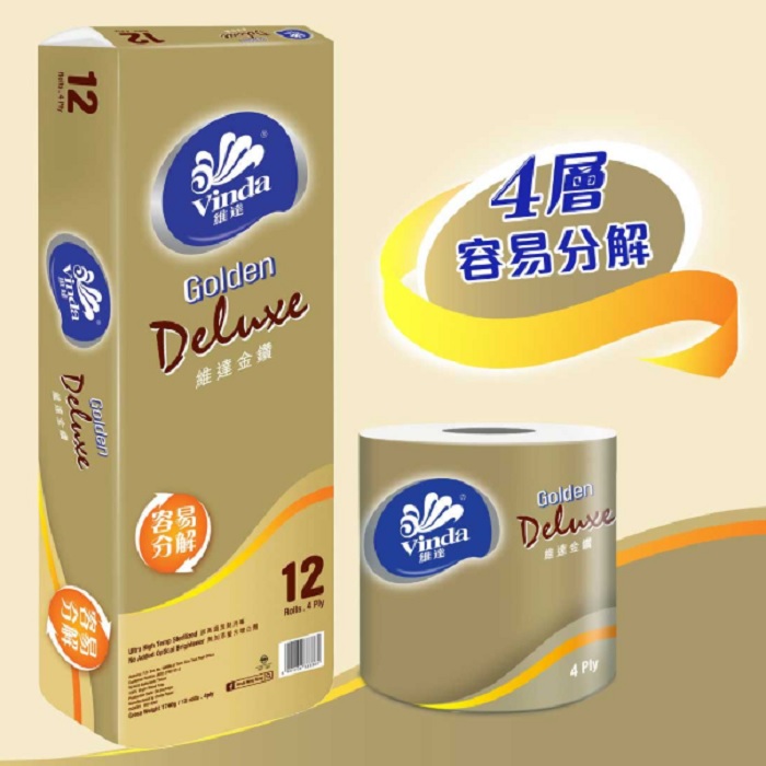VINDA 維達金鑽系列卷裝廁紙 4-PLY X 12卷