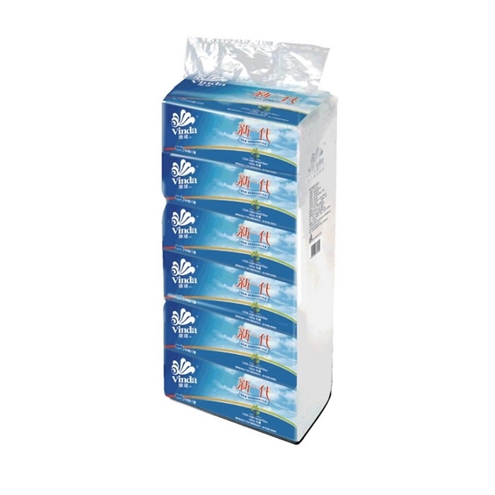 VINDA SOFT PACK FACIAL TISSUE 2-PLY X 6 PACK