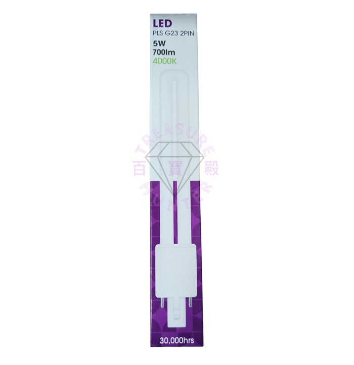 CROMPTON LED PLS G23 2PIN 5W 700lm 4000K 金盾筷子管