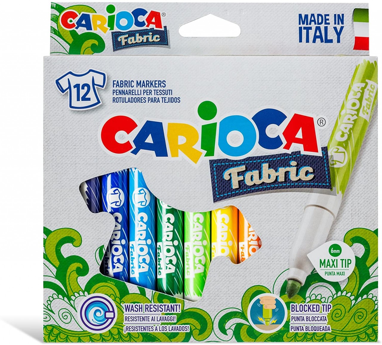 CARIOCA 40957 繪布水筆 T-SHIRT PEN 12色