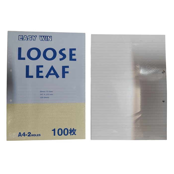 EASY WIN LOOSE LEAF A4  2-HOLES 活頁紙 100枚