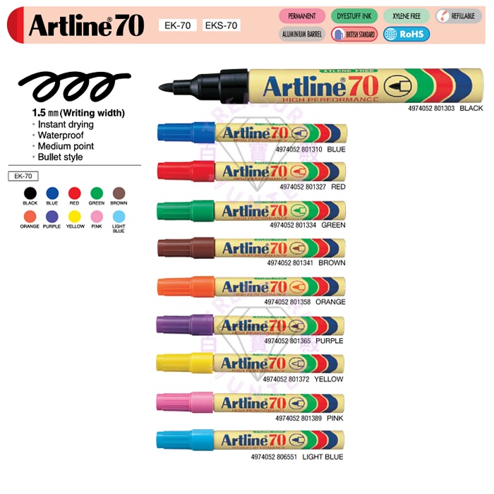 ARTLINE EK-70 箱头笔 / 圆咀 1.5MM