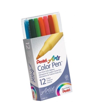 PENTEL S360 SIGN PEN <12-COL SET>