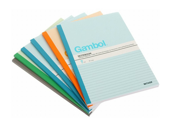 GAMBOL 7" x 10" G6807  80頁 單行筆記本
