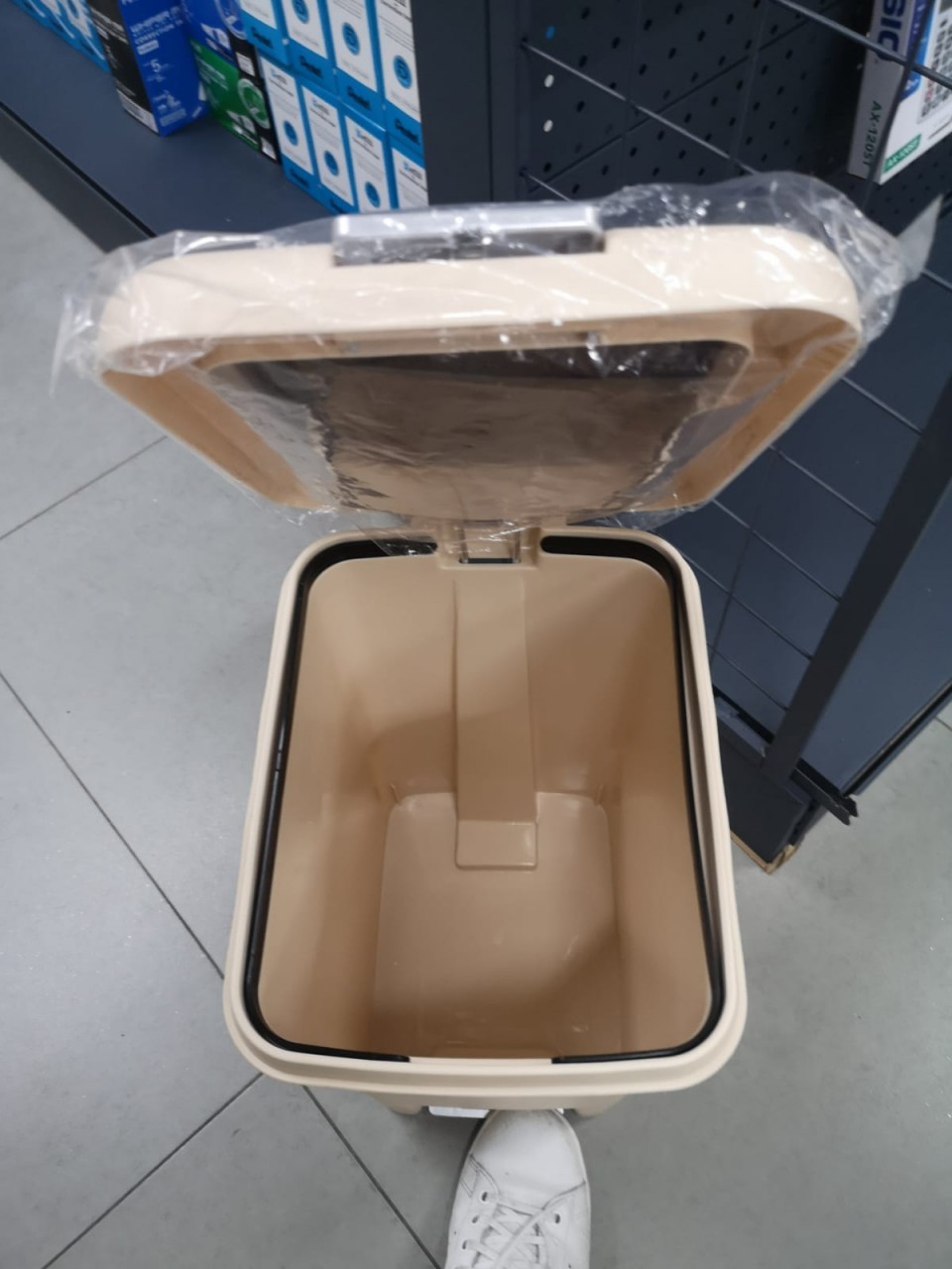 15L 方形腳踏+手按垃圾桶