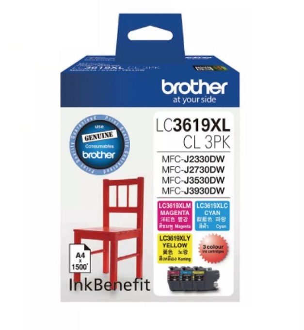 BROTHER LC3619XLCL 3PK INK CARTRIDGE (C/M/Y) COLOR SET