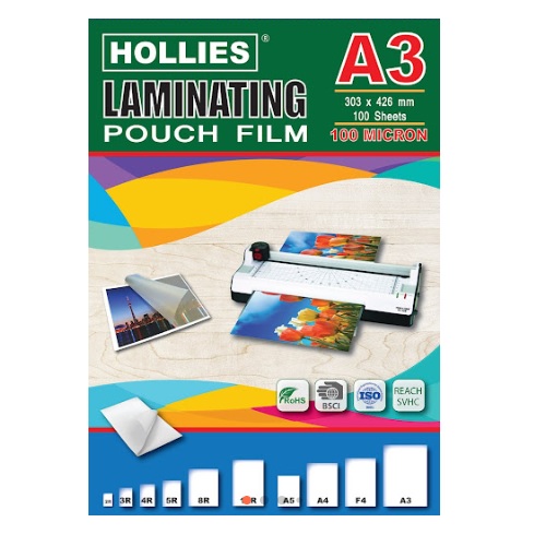 HOLLIES A3 過膠片 303MM X 426MM (100PCS)